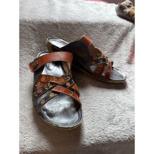 L'Artiste Leigh by Spring Step Colorful Sandals EU40 Women's Leather